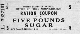 sugar was often hoarded