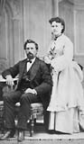 Michael S. Julian and his wife in 1875.