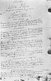 Facsimile of title page of Baptismal Register