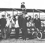 Students at the flying school Curtiss operated on North Island