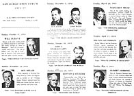 program for the San Diego Open Forum's 1954-55 season