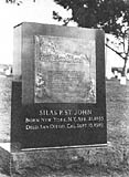 grave marker for Silas P. St. John 