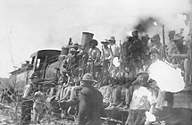 insurgents commandeered a train