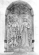 Temple doors designed by Point Loma resident and Paris-trained artist Reginald Machell